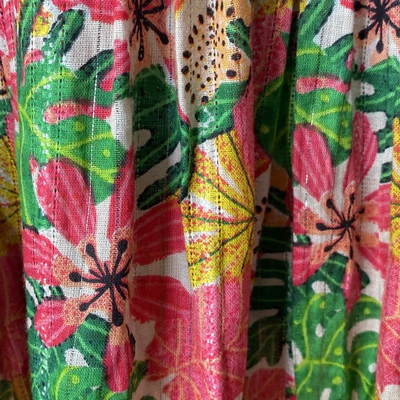 Kitsch & Pop Paris Edition Strapless Colorful Tropical Floral Maxi Dress L - Picture 3 of 13